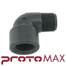 FITTING, 90 DEG, ELBOW, SCH 80, 3/4IN NPTM X 3/4IN NPTF, POLYPROPYLENE FITTING, 90 DEG, ELBOW, SCH 80, 3/4IN NPTM X 3/4IN NPTF, POLYPROPYLENE