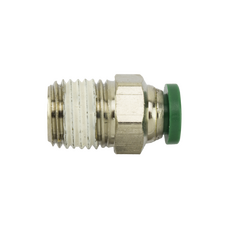 FITTING, PUSH-IN,1/4 TUBEx1/4 NPTM W/PTFE RING, BR