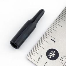 END CAP, RUBBER, 1/4 ID X 1INLG,BLACK;