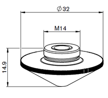 RT-M14 CONICAL DOUBLE NOZZLE D. 2,0mm  CHROME PLATED ORIGINAL PART